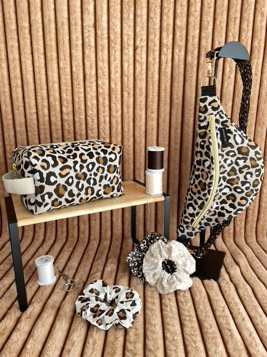 🐆 Léopard Signature — Accessoires en jacquard léopard faits main