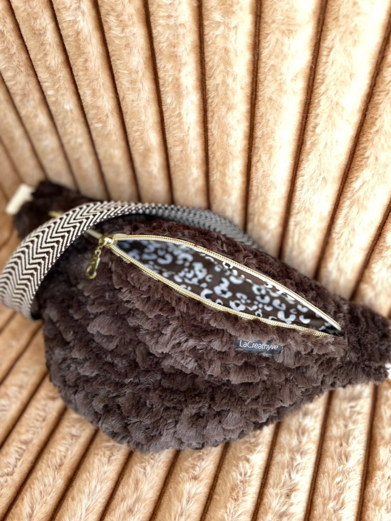 🤎🐆 Instinct Doux - Accessoires en fausse fourrure & doublure léopard fait main