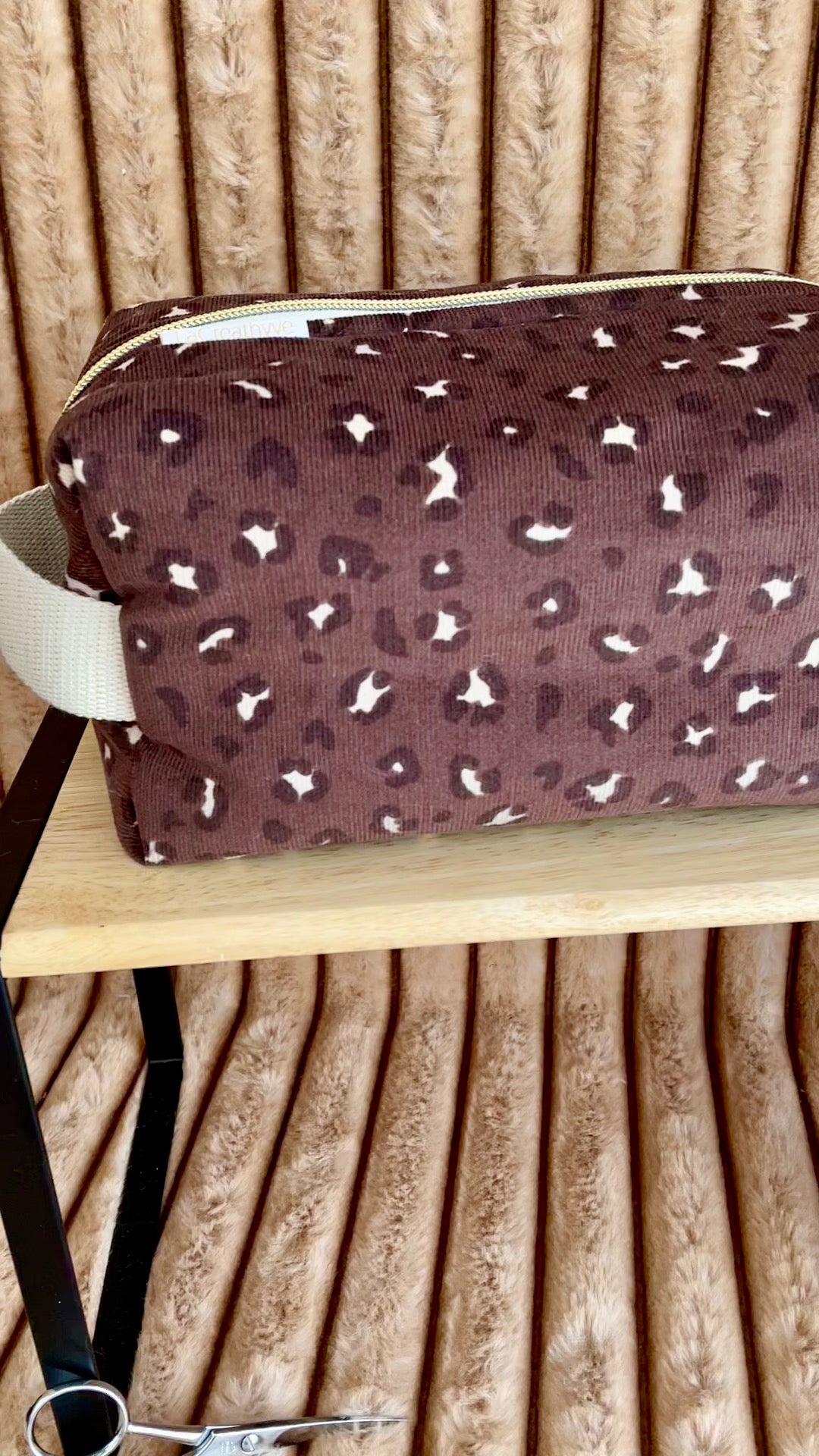 🐆🤎 Léopard Velours - Accessoires en velours côtelé imprimé léopard