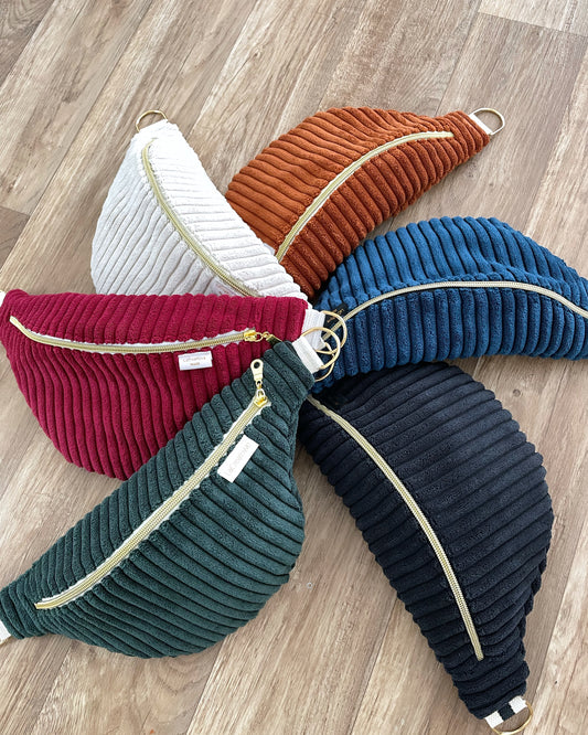 Sacs Banane Faits Main avec Sangles Amovibles : Velours grosses côtes !