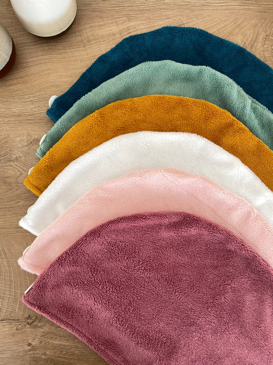 Serviette en Microfibre de Bambou Oeko-Tex Faite à la Main : Douceur et Beauté des Cheveux pour les Adultes