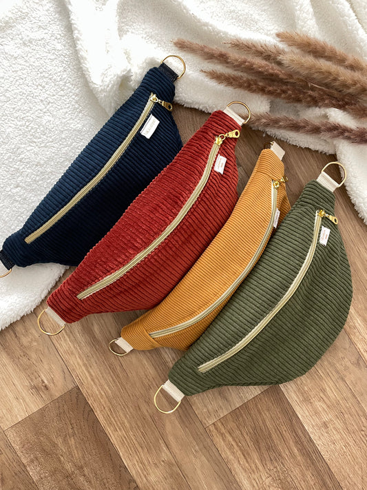 Sacs Banane Faits Main avec Sangles Amovibles : Velours Côtelés !