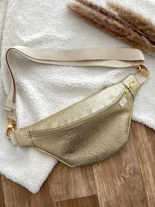 Sac Banane Gold Fait Main avec Sangles Amovibles